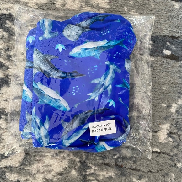 Fused Hawaii Hookeena “bite me” blue swim top - Picture 7 of 8